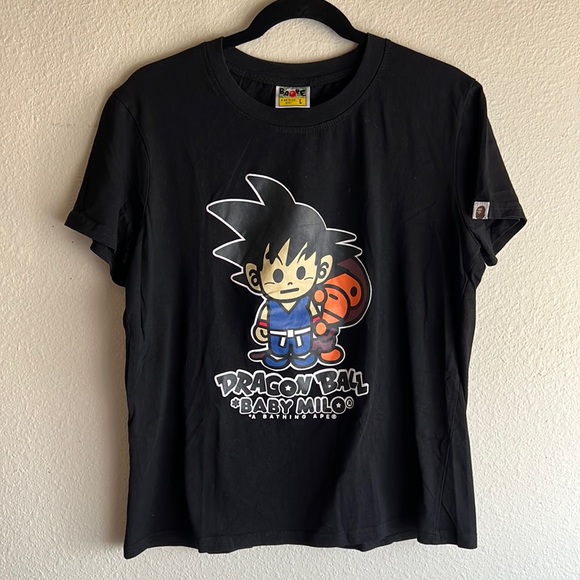 A Bathing Ape Dragon Ball Z Baby Milo Black Men’s Size Large Short Sleeve